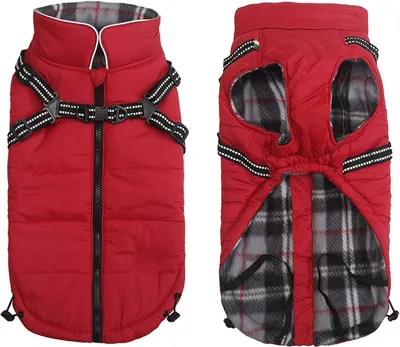 Immagine prodotto di Giacca invernale impermeabile per cani, colore rosso, taglia XS