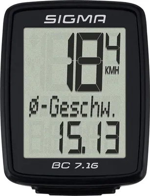 Produktbild von Fahrradcomputer Sigma BC 7.16 Fahrradtacho Tachometer Geschwindigkeit kabelgebunden