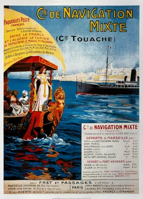 Zdjęcie produktu dla Kompania Żeglugowa – Algier / Marsylia – plakat 50 x 70 cm