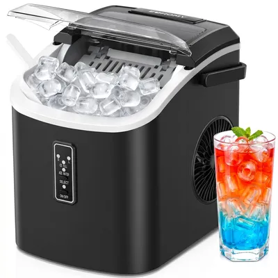 Obrázok produktu pre EUHOMY, výrobník ľadu, malý model, vyrobí 9 kociek ľadu za 6 minút, kapacita 12 kg/deň, s funkciou automatického vypnutia