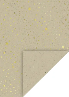Imagen del producto de Heyda 204772744. Cartulina "Estrellas", color natural, tamaño A4, dorada, con brillo