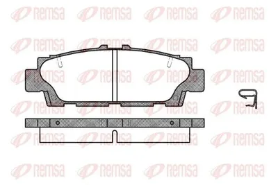 Produktbild von REMSA Bremsbeläge Satz Hinten Bremsklötze für LEXUS LS (UCF10) 0376.00