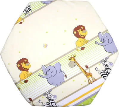 Produktbild von PRIMAWELA Spannbettlaken für Baby Kinder 6-eck Laufgitter Laufstall Matratze 105x120cm 8. Safari Grün