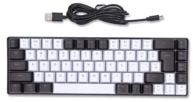 Immagine prodotto di Tastiera meccanica retroilluminata RGB con 68 tasti, design compatto per il gaming