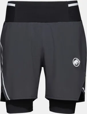 Aenergy TR 2 in 1 Shorts von Mammut in Schwarz mit reflektierenden Details.