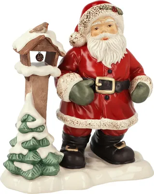 Produktbild von Goebel Figur Ein Liedchen für Santa, Weihnachtsmann, Steingut, Bunt, 24 cm, 66704181