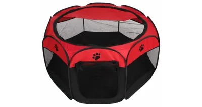Obrázek produktu pro Merco Pet Octagonal ohrádka pro psy červená-černá varianta 42943