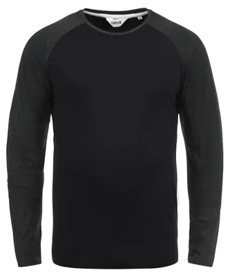 Produktbild von Solid SDBastien Herren Longsleeve Langarmshirt Shirt mit Rundhalsausschnitt Baumwollmischung Regular fit