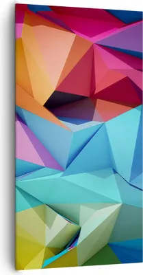 Produktbild von Bild auf Leinwand - Leinwandbild - Formen futuristisch geometrisch - 65x120cm - Wand Bild - Wanddeko - Leinwanddruck - Bilder - Kunstdruck - Leinwand bilder - Wandkunst - PA65x120-3027