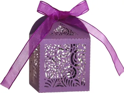Produktbild von 50 Pack Laser Cut Favor Boxen, Party Favor Boxen Für Bridal Shower Jahrestag Hochzeit Party Favor