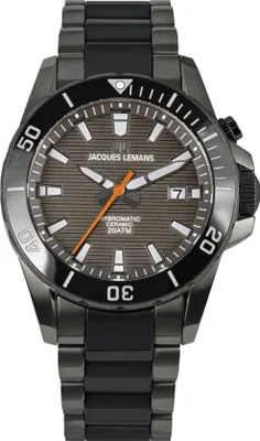 Produktbild von Jacques Lemans Armbanduhr Automatic Hybromatic Black - Gun