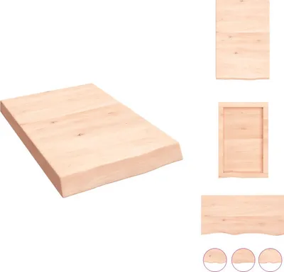 Produktbild von vidaXL Wandregal 40x60x(2-6) cm Massivholz Eiche Unbehandelt -  Wandregale