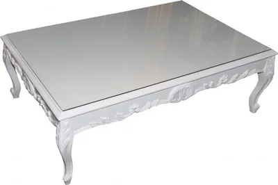 Image de Casa Padrino Table basse baroque Blanc 120 x 85 cm - Table basse - Table de salon - Edition limitée