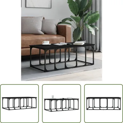 Produktbild von The Living Store Couchtisch Schwarz 100x50x35,5 cm Holzwerkstoff