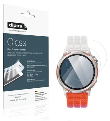 Immagine prodotto di 2x Pellicola Protettiva per Huawei Watch GT Runner 2 Protezione Vetro Flessibile 9H dipos