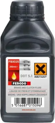 Produktbild von Ferodo Dot 5.1 Bremsflüssigkeit 250ml Durchsichtig Durchsichtig One Size