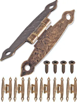 Produktbild von 'FUXXER® - 6x Antike Scharniere, Bronze Eisen Design, Für Schränke Schrank-Türen Truhen Kisten Dosen'