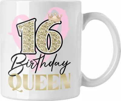 Produktbild von Trendation - 16. Geburtstag Tasse Geschenk Mädchen Geschenkidee Lustig Spruch 16 Geschenke Geschenkideen zum 16 Bday 16er Tochter Kaffeetassen (Weiß)