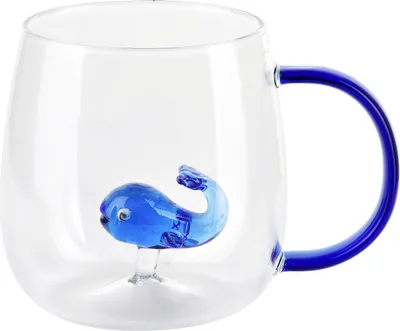 Immagine prodotto di Tazza in vetro borosilicato Peter Whale 7,5 x 11,5 x H 9,5 cm, trasparente, 1 pezzo