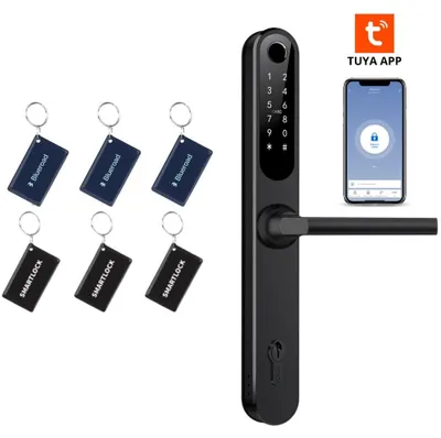 Obrázek produktu pro BOT Chytrá klika Tuya H1 černá 92 mm