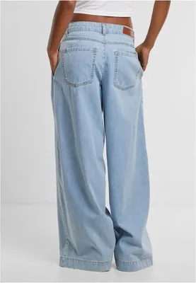 Obrázek produktu pro Dámské látkové kalhoty Urban Classics Ladies Wide Leg Light Denim Pants whitesand - 31 široké