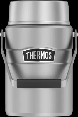 Imagen del producto de THERMOS STAINLESS KING, recipiente hermético para alimentos, 1,20 litros. Taza térmica de 1,2 litros, acero inoxidable, color mate. | Modelo: HAN 4001205120 | EAN: 4002458491474