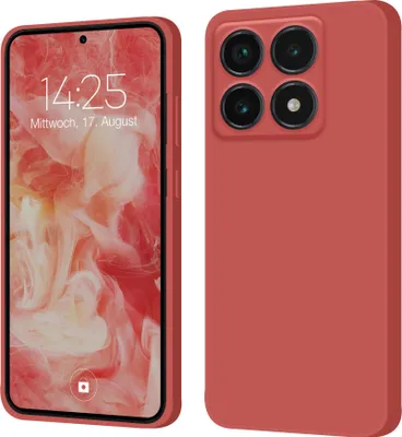 Produktbild von Hülle für Xiaomi 14T Case Cover Bumper Silikon Softgrip Schutzhülle Farbe: Rot