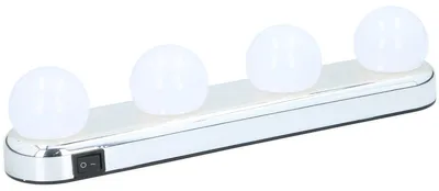 Obrázok produktu pre Nástenné svietidlo Merkloos - hollywoodske zrkadlové svetlo - 4x LED Bright White - bezdrôtové