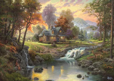 Produktbild von Puzzles TK Holzhaus a.Bach 1.000T.