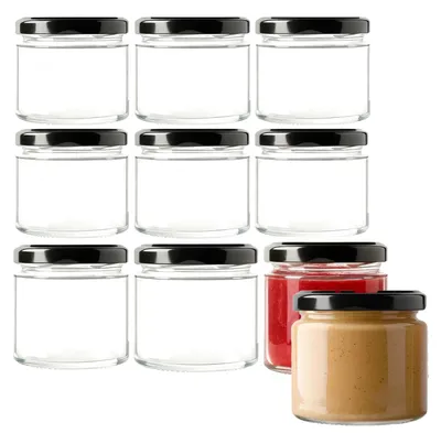 10er-Set Gläser 150 ml luftdicht mit Deckel für Marmelade