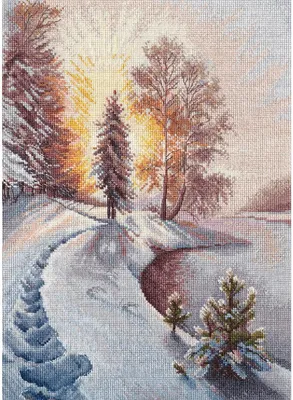 Image de Oven Set de point de croix "Gloss", modèle de comptage, 23x33cm