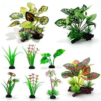 Immagine prodotto di Piante artificiali per acquari, 9 pezzi, ideali per la decorazione