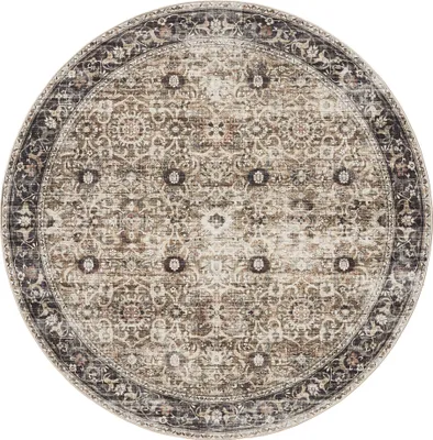Immagine prodotto di Interiyou Tappeto lavabile Gent antracite/taupe ø 160 cm rotondo