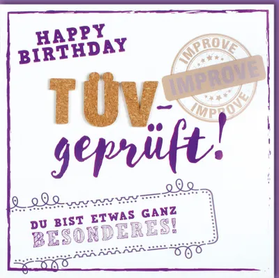 Produktbild von Geburtstag - CraftArt - Karte mit Umschlag - Happy Birthday - gepr