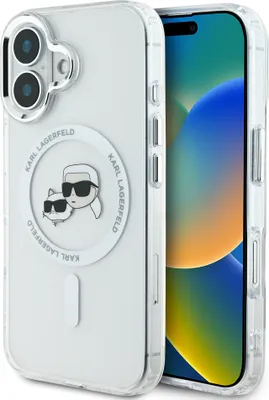 Immagine prodotto di Karl Lagerfeld Klhmp16Shlskih Iphone16 6.1 Biały/Bianco Custodia rigida Iml Metallo Karl Head Magsafe