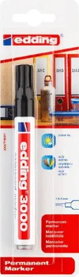 Immagine prodotto di Edding 4-3000-1-4001 3000 pennarello permanente - ricaricabile, 1,5 - 3 mm, nero, confezione in blister