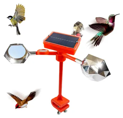 Produktbild von Vogelreflektoren für den Außenbereich | Vogelabwehrgeräte Dach Mit Einstellbarem Soundalarm | Wetterfester Vogelabwehr Für Garten Dach Terrasse Fenster