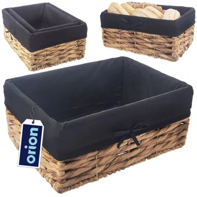 Obrázek produktu pro Orion úložný koš Policový koš Úložný box Košík pletený přírodní 36,5x25x15,5 cm