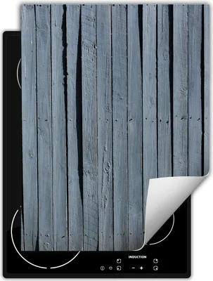 Produktbild von DarHaus Herdabdeckplatte Einteilig Küche Abdeckplatte für Glaskeramikfeld Abdeckung Induktionskochfeld Aufrollbare Matte 40x52 cm, grau - Holz