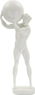 Image de Mauro Ferretti sculpture Atlas 18x12,5x50 blanc