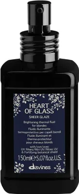 Zdjęcie produktu dla Davines Heart Of Glass Sheer Glaze Brightening Thermal Fluid pielęgnacja bez spłukiwania do włosów farbowanych, rozjaśnianych i po innych zabiegach chemicznych 150 ml