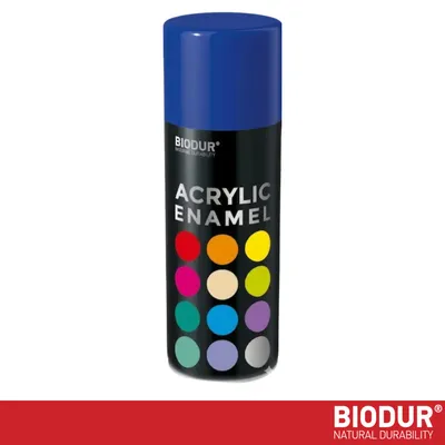 Productafbeelding van BIODUR Acrylverf - Ultramarijnblauw RAL 5002 – 400 ML – Spuitbus Hoogglans Lak – UV en Weerbestendig - Sneldrogende Spuitverf - Voor Binnen en Buiten