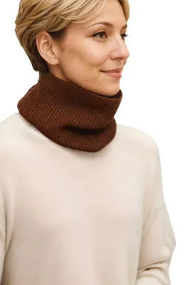 Produktbild von Prettystern Rippstrick Herren Damen Kaschmir Loop-Schal Cashmere Krageneinsatz R