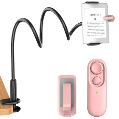 Obrázek produktu pro Zimilo Bezdrátové dálkové ovládání pro Kindle se stojánkem na tablet, Bluetooth ovladač pro elektronické čtečky, Andy a tablety, 4,7 až 10,35 palců, bílá