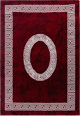Produktbild von Kurzflor Teppich Pago rechteckig, Farbe: Rot, Größe:240x340 cm
