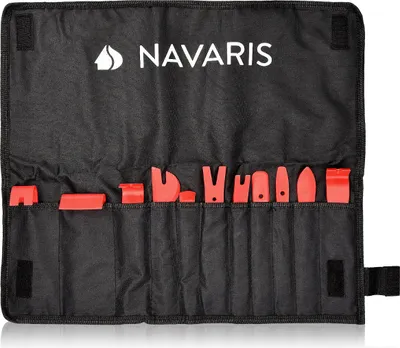 Produktbild von Navaris 11x Universal Zierleistenkeile Werkzeug - Auto Innenverkleidung Demontage Set - Innenraum Zierleisten Montagehebel - KFZ Hebelwerkzeug Keile