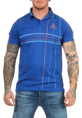 Produktbild von Herren Sport Polo Shirt Stretch Kurz-Arm; Blau M
