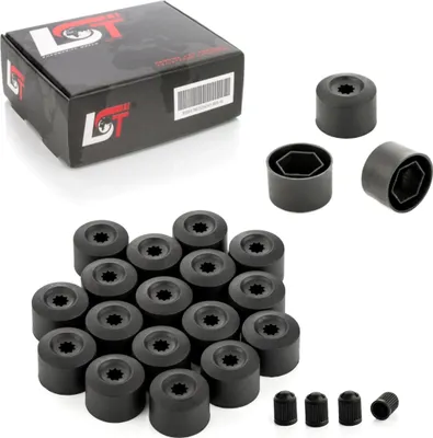 Produktbild von 20x Radschrauben Abdeckkappen Radschraubenkappen 17 mm schwarz für BMW MINI