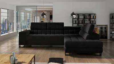 Produktbild von MIRJAN24 Ecksofa Laris, L-Form Polsterecke, Stilvoll Eckcouch mit Bettkasten und Schlaffunktion (Farbe: Magic Velvet 2219, Seite: Rechts)