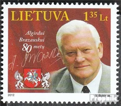 Produktbild von Briefmarken Litauen 2012 Mi 1112 (kompl.Ausg.) postfrisch Brazauskas